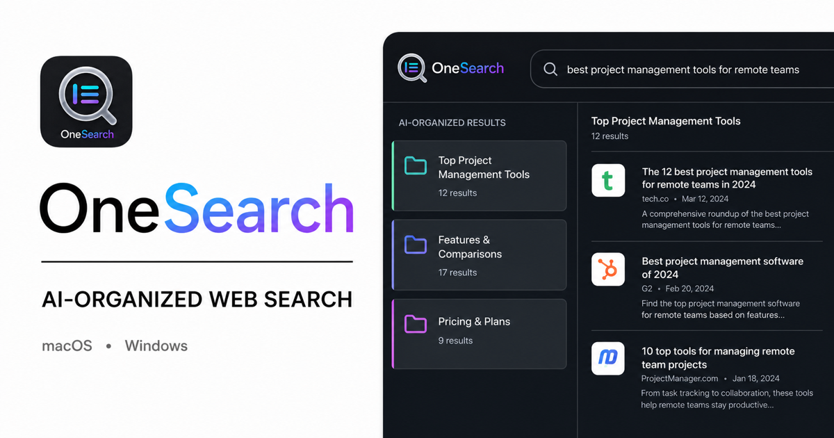 OneSearch 소셜 공유 이미지
